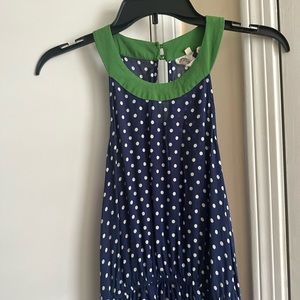 Halter style high low polka dot dress